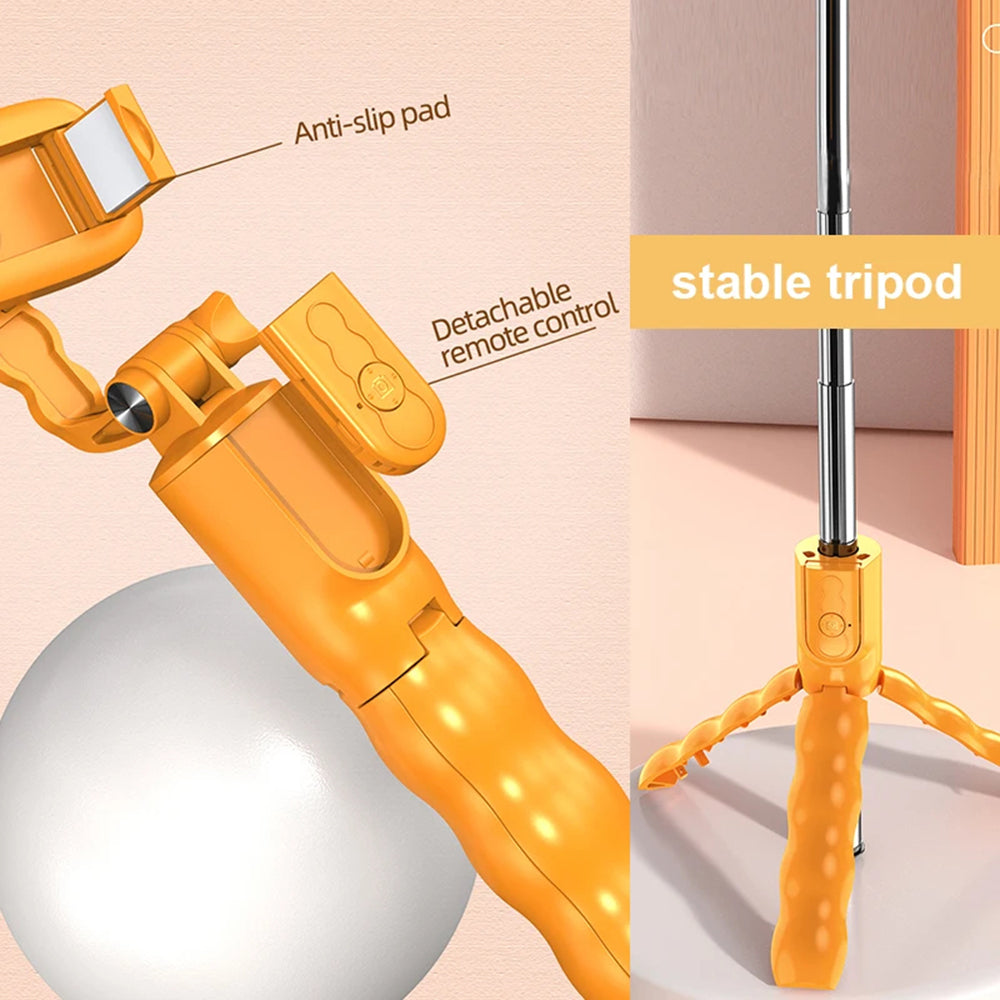 Selfie Stick Bluetooth Techsuit KT01, Universal, Oranssi