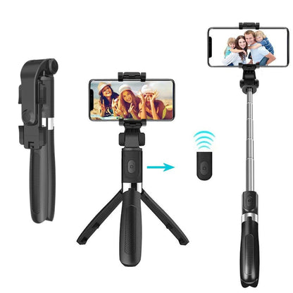 Selfie Stick Bluetooth Techsuit L01, Universal, Musta
