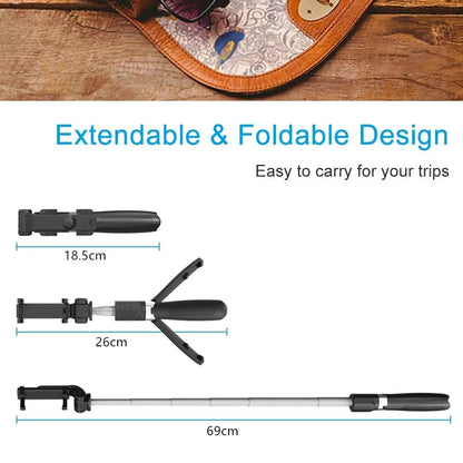 Selfie Stick Bluetooth Techsuit L01, Universal, Musta