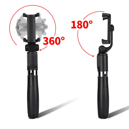 Selfie Stick Bluetooth Techsuit L01s, Universal, Musta