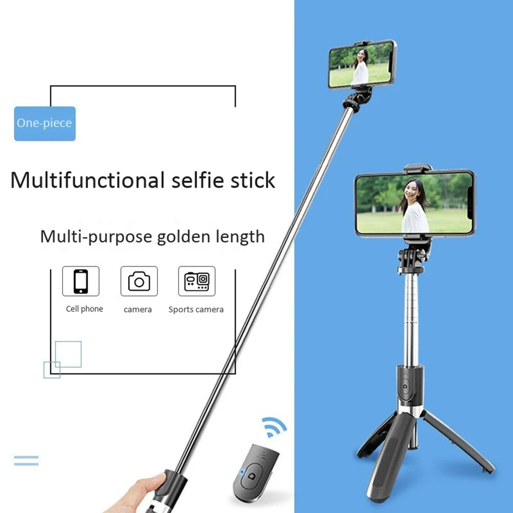 Selfie Stick Bluetooth Techsuit L02, Universal, Musta