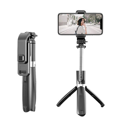 Selfie Stick Bluetooth Techsuit L02, Universal, Musta