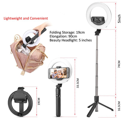 Selfie Stick Bluetooth Techsuit L07, Universal, Musta