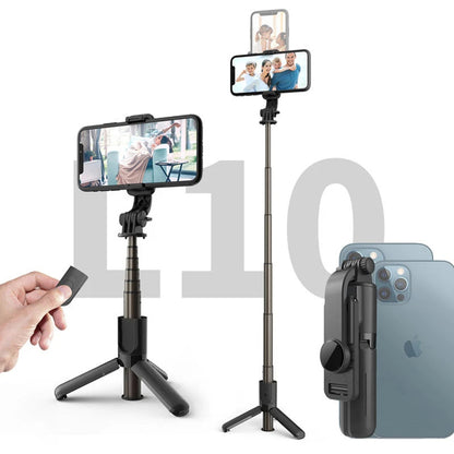 Selfie Stick Bluetooth Techsuit L10, Universal, Musta