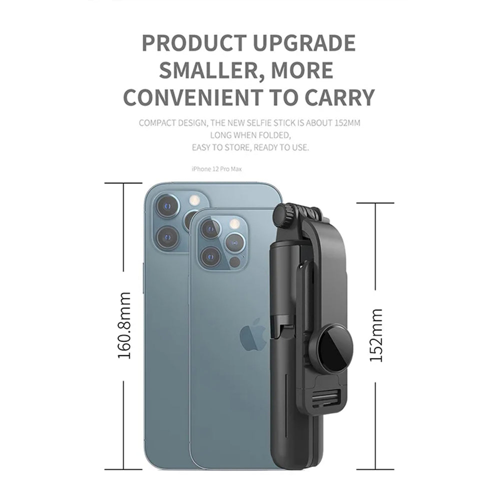 Selfie Stick Bluetooth Techsuit L10, Universal, Musta