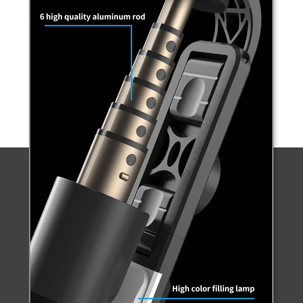 Selfie Stick Bluetooth Techsuit L10s, Universal, Musta