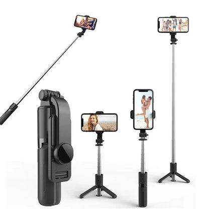 Selfie Stick Bluetooth Techsuit L11, Universal, Musta
