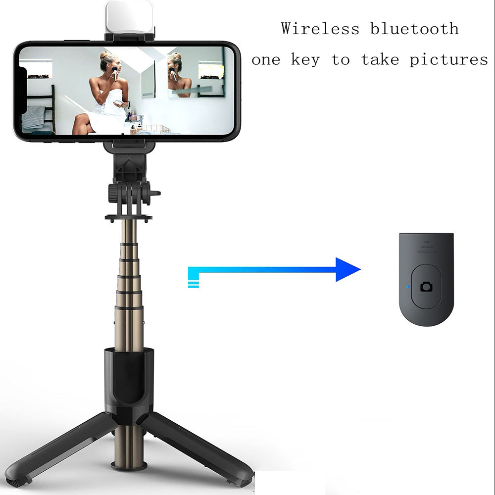 Selfie Stick Bluetooth Techsuit L11s, Universal, Musta
