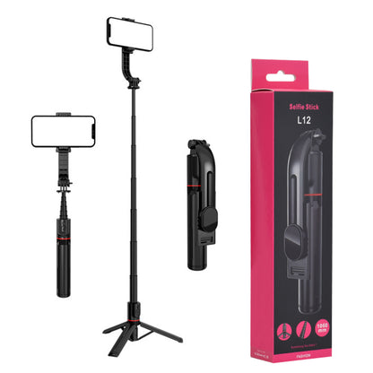 Selfie Stick Bluetooth Techsuit L12, Universal, Musta