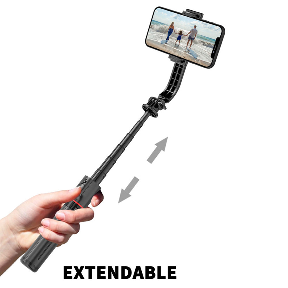 Selfie Stick Bluetooth Techsuit L12, Universal, Musta