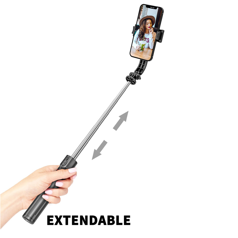 Selfie Stick Bluetooth Techsuit L13, Universal, Musta