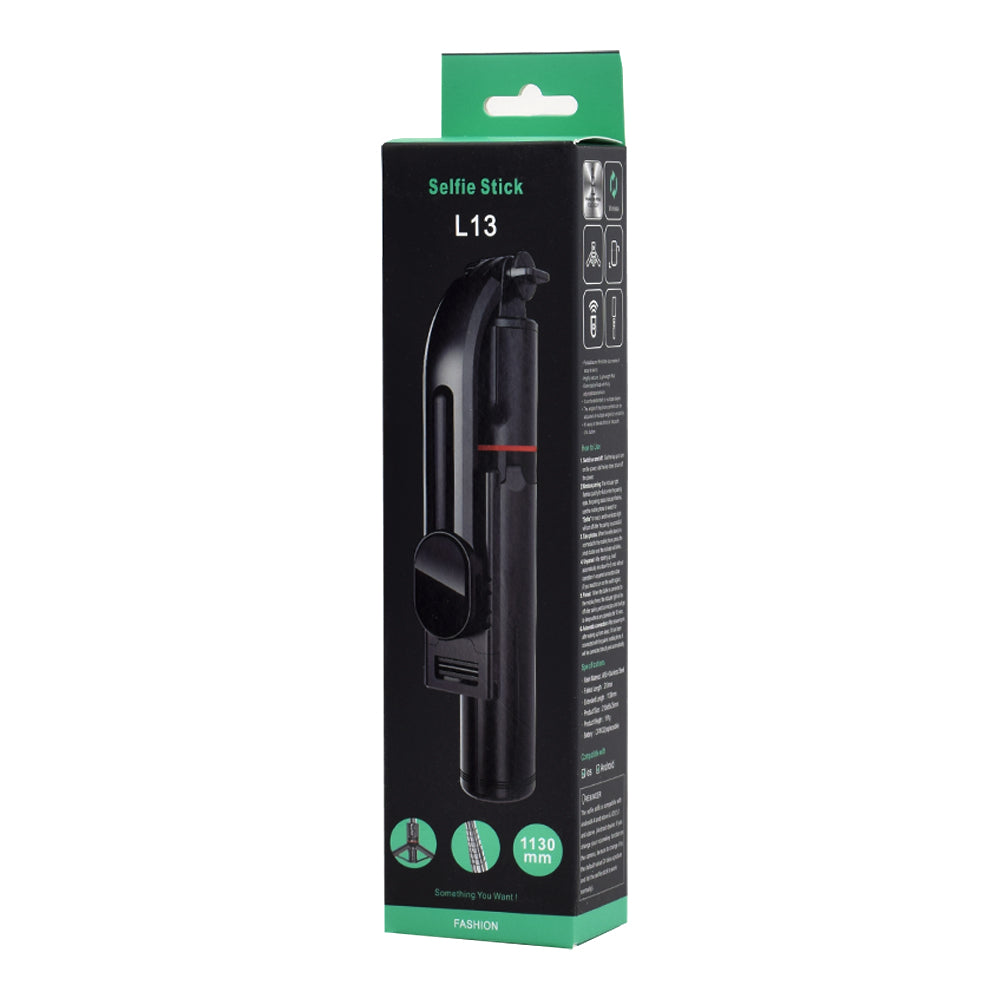 Selfie Stick Bluetooth Techsuit L13, Universal, Musta