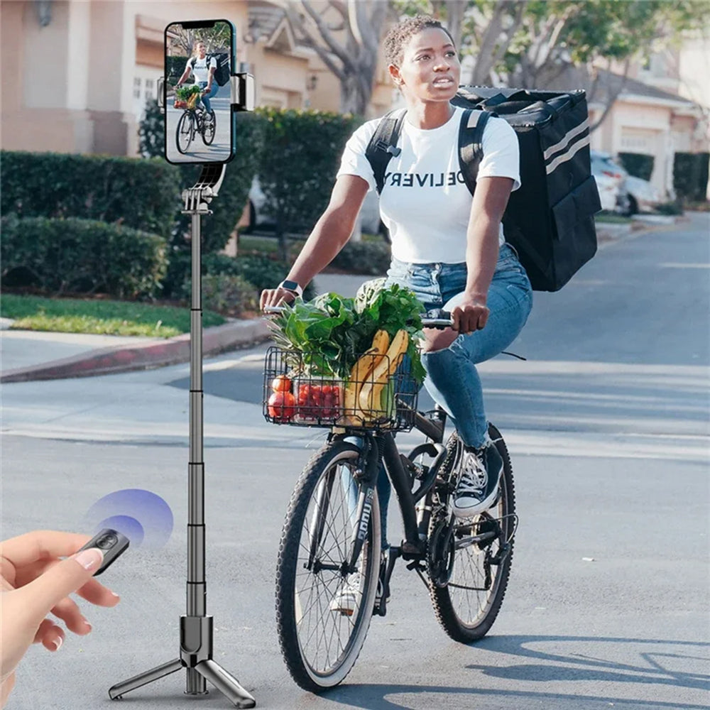 Selfie Stick Bluetooth Techsuit L18sMini, Universal, Musta