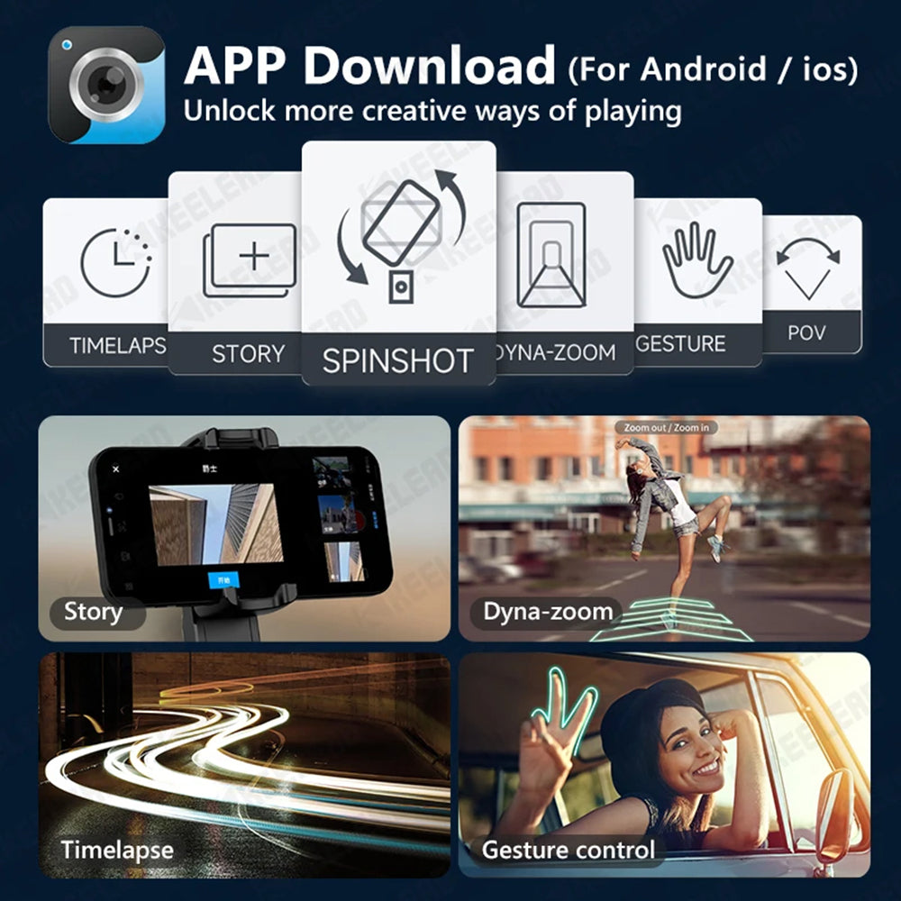 Selfie Stick Bluetooth Techsuit L18sMini, Universal, Musta