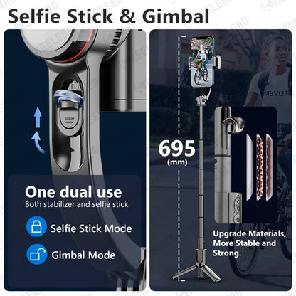Selfie Stick Bluetooth Techsuit L18sMini, Universal, Musta