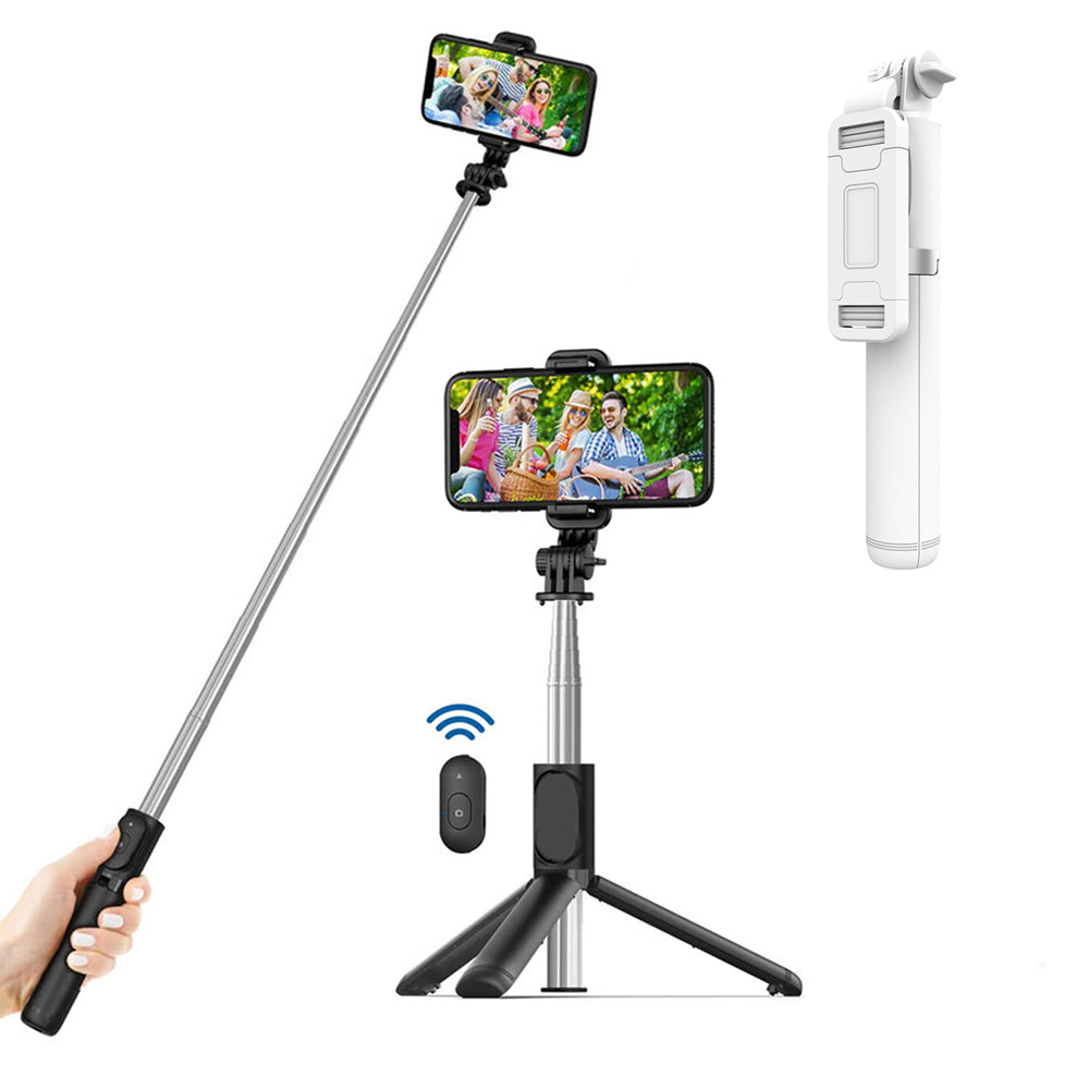 Selfie Stick Bluetooth Techsuit Q01, Universal, Valkoinen