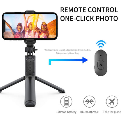 Selfie Stick Bluetooth Techsuit Q01, Universal, Valkoinen