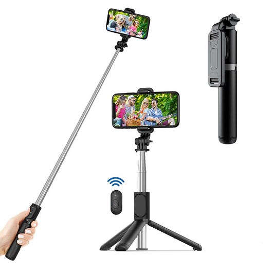 Selfie Stick Bluetooth Techsuit Q01, Universal, Musta