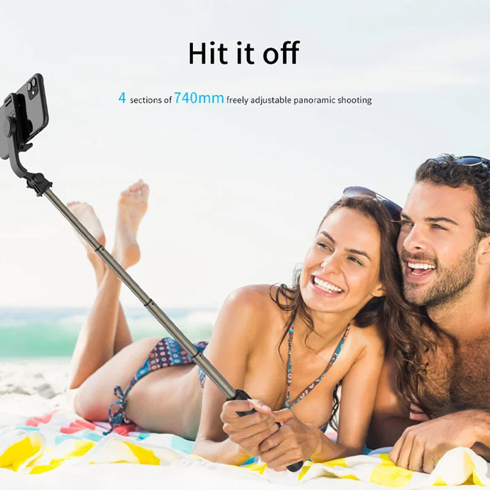 Selfie Stick Bluetooth Techsuit Q03, Universal, Musta