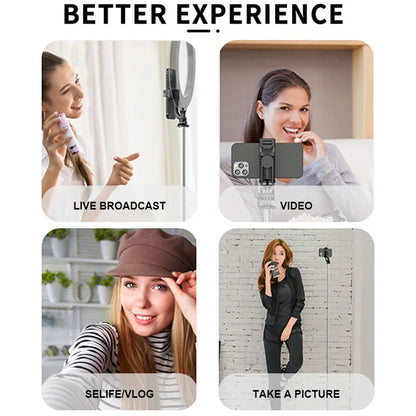 Selfie Stick Bluetooth Techsuit Q05, Universal, Musta