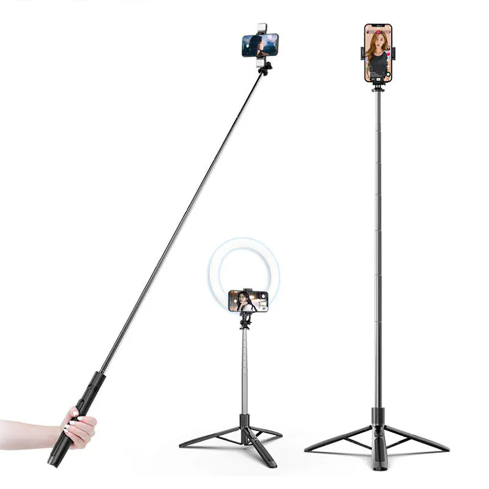 Selfie Stick Bluetooth Techsuit Q05, Universal, Musta