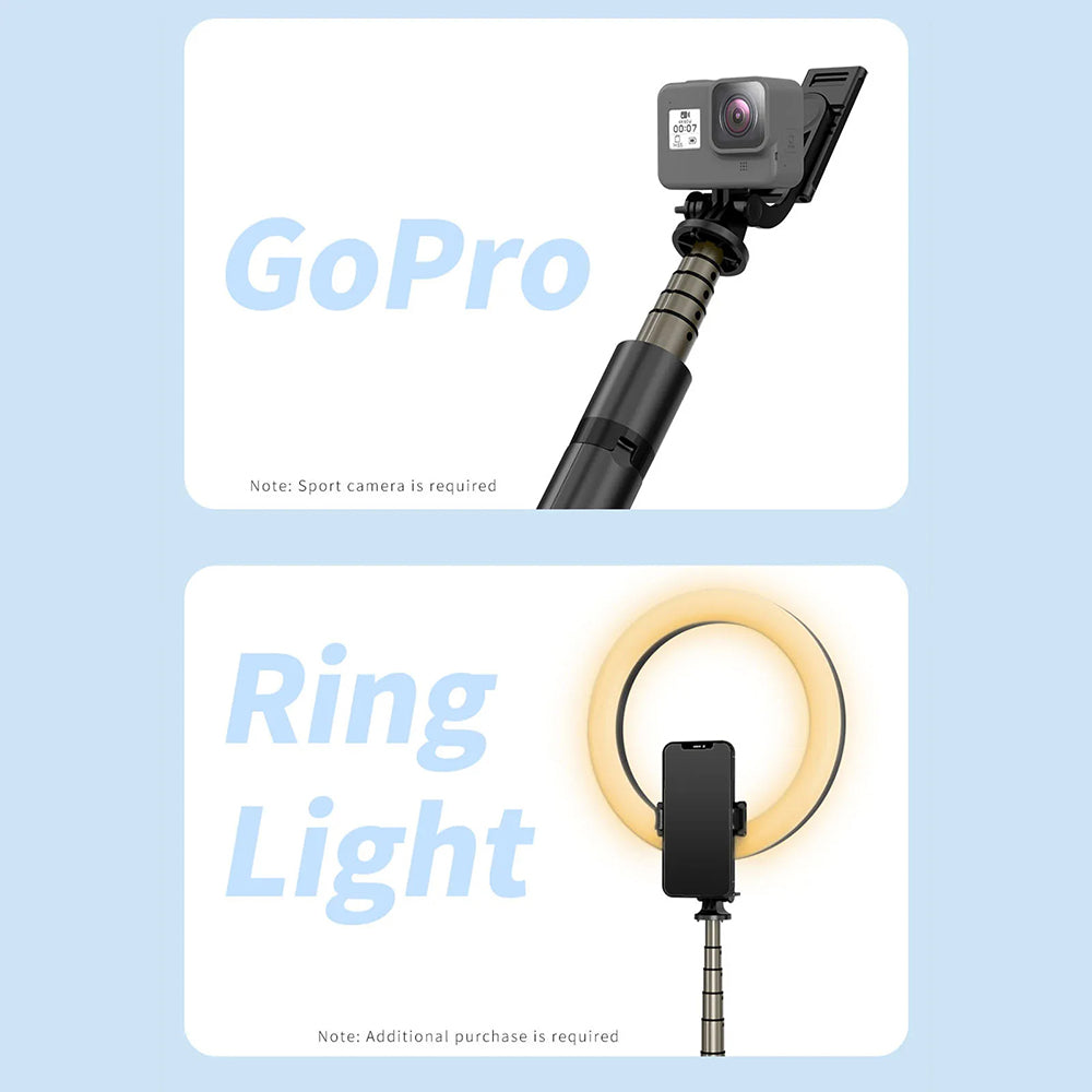 Selfie Stick Bluetooth Techsuit Q06, Universal, Musta