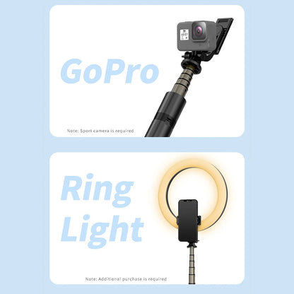 Selfie Stick Bluetooth Techsuit Q06, Universal, Musta