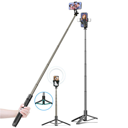 Selfie Stick Bluetooth Techsuit Q06, Universal, Musta