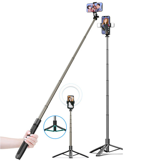 Selfie Stick Bluetooth Techsuit Q06, Universal, Musta