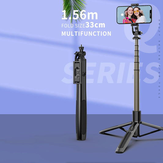Selfie Stick Bluetooth Techsuit Q06, Universal, Musta