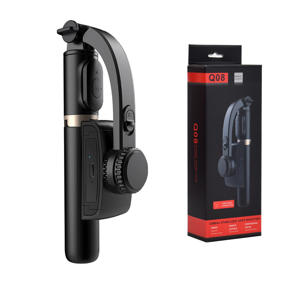 Selfie Stick Bluetooth Techsuit Q08, Universal, Musta