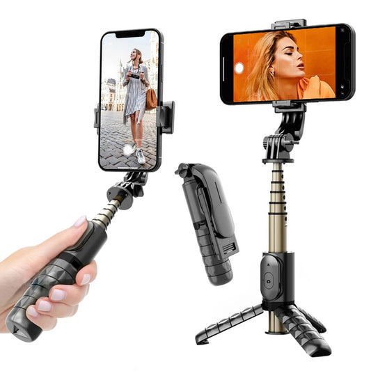 Selfie Stick Bluetooth Techsuit Q10, Universal, Musta