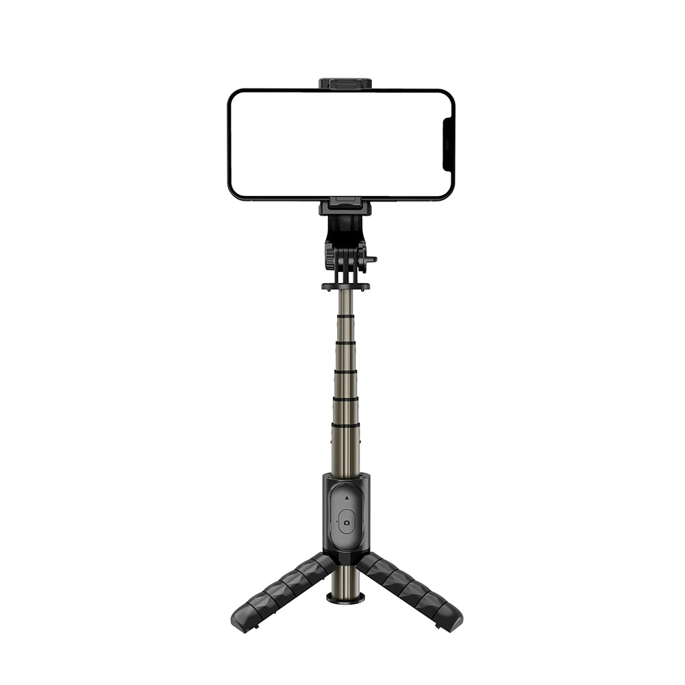Selfie Stick Bluetooth Techsuit Q10, Universal, Musta