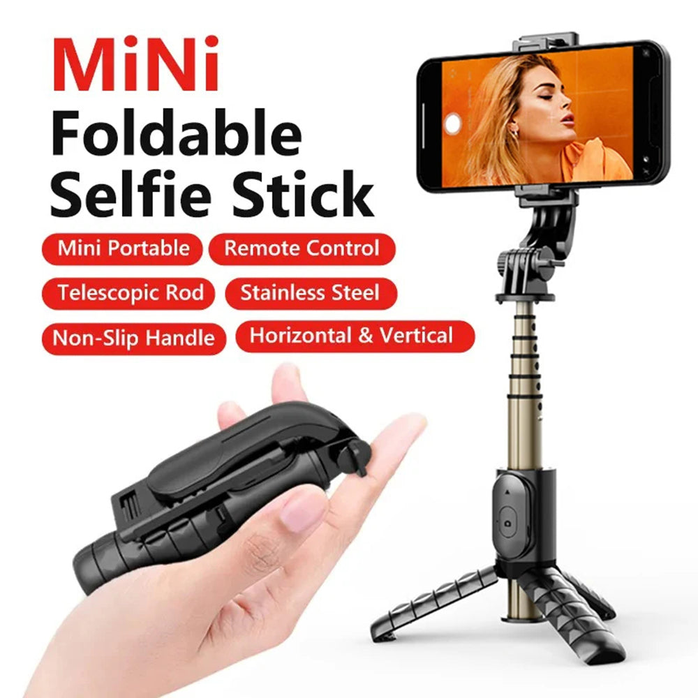 Selfie Stick Bluetooth Techsuit Q10, Universal, Musta