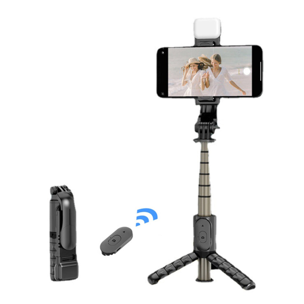 Selfie Stick Bluetooth Techsuit Q10s, Universal, Musta