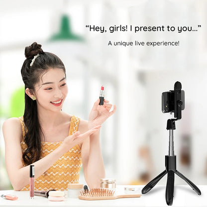 Selfie Stick Bluetooth Techsuit S01-S, Universal, Musta