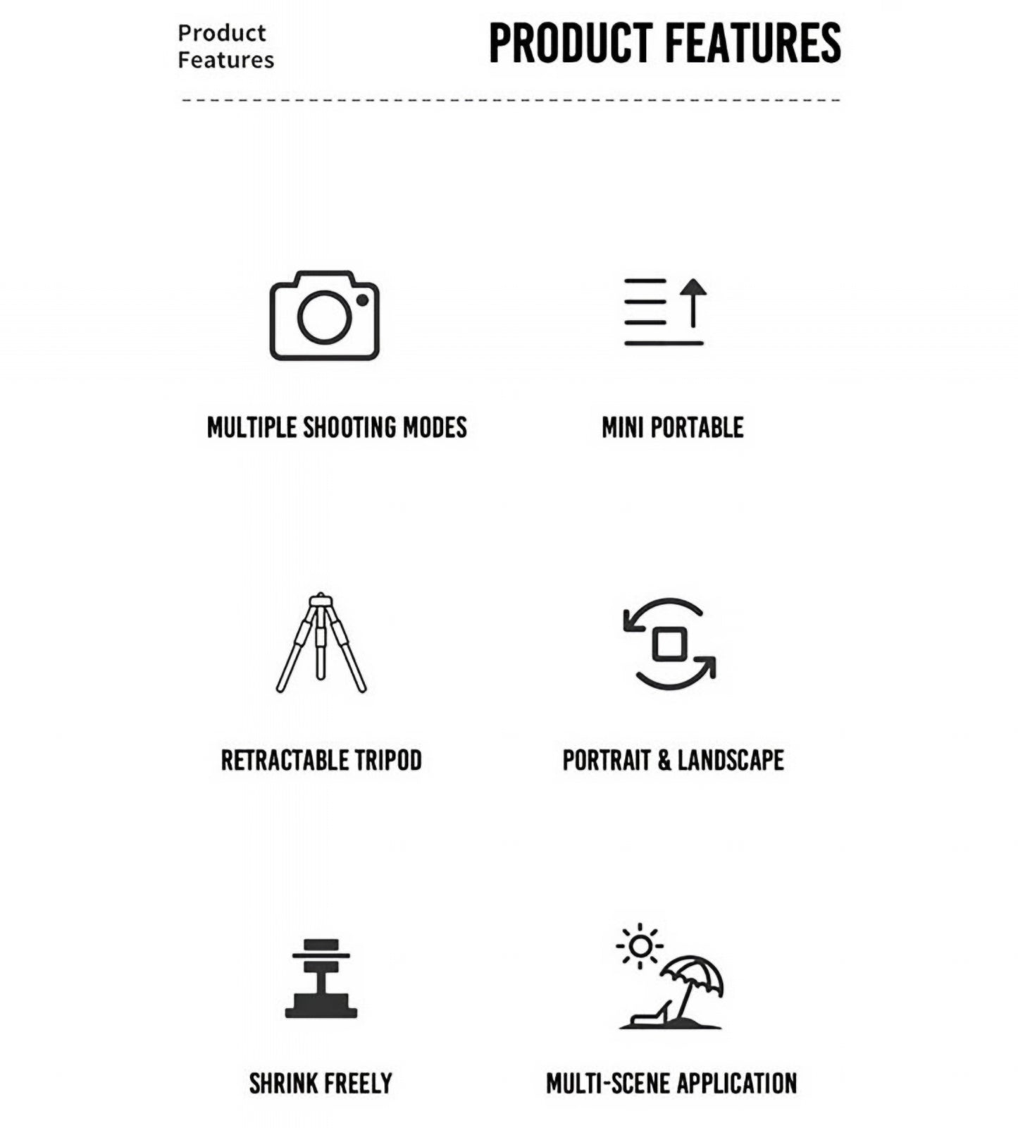 Selfie Stick Bluetooth XO Design SS08, Universal, Musta