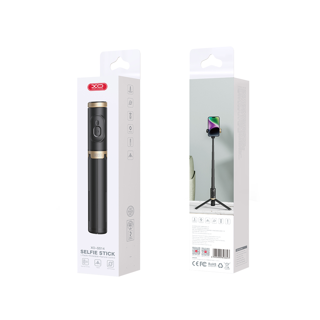 Selfie Stick Bluetooth XO Design SS14, Universal, Musta