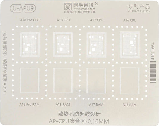 Amaoe U-APU9 BGA-maski Apple iPhone 15 Pro Maxille