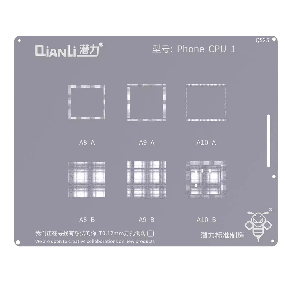 BGA-maski QIANLI QS25 Apple iPhone -sarjalle, CPU1