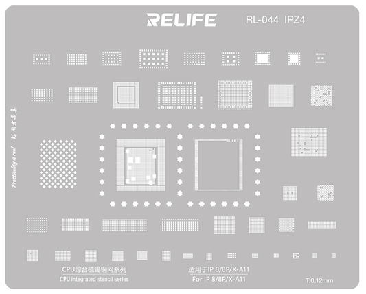 BGA-silmäke Relife RL-044 IPZ4 Apple iPhone 8 / 8 Plus / X, CPU varten