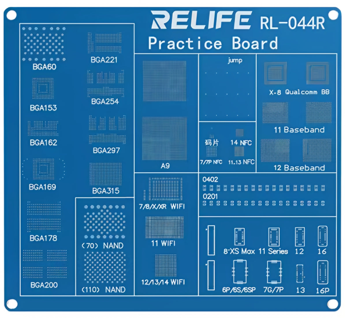 Relife RL-044R BGA-harjoittelulevy Apple iPhone -sarjalle