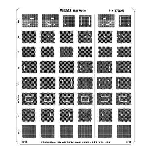Amaoe UV-suojamaski Apple iPhone XS - 17 Air -sarjalle, IC