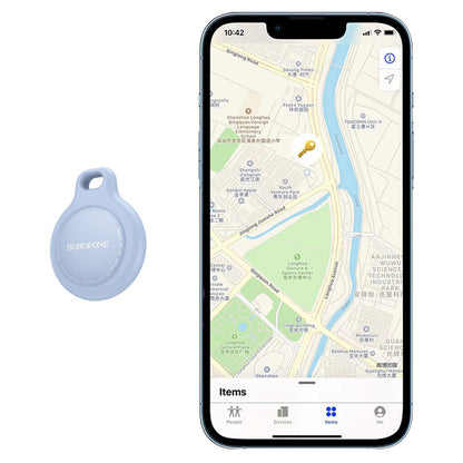 SmartTag Borofone BC101 Exquisite iOS-sarjalle, Musta