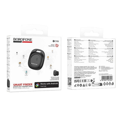 Borofone SmartTag BC105 Android-sarjaan, musta