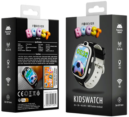 Älykello Forever Kids Boost KW-530 Call, Musta