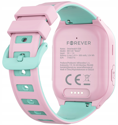Älykello Forever Kids Boost KW-530 Call, Vaaleanpunainen