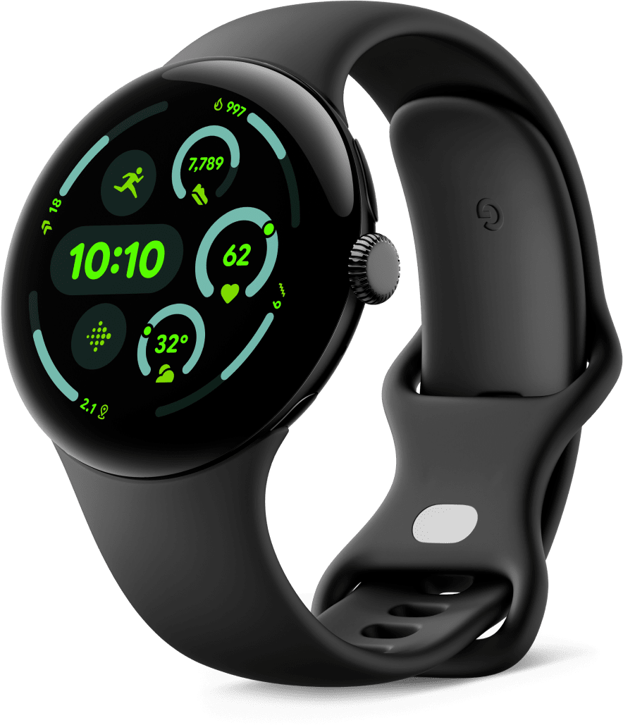Google Pixel Watch 3 -älykello, 45 mm, musta GA05785-DE