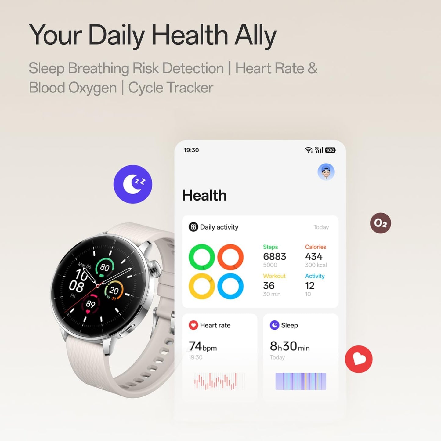 Älykello OnePlus Watch 3, 43 mm, Musta 5491100421