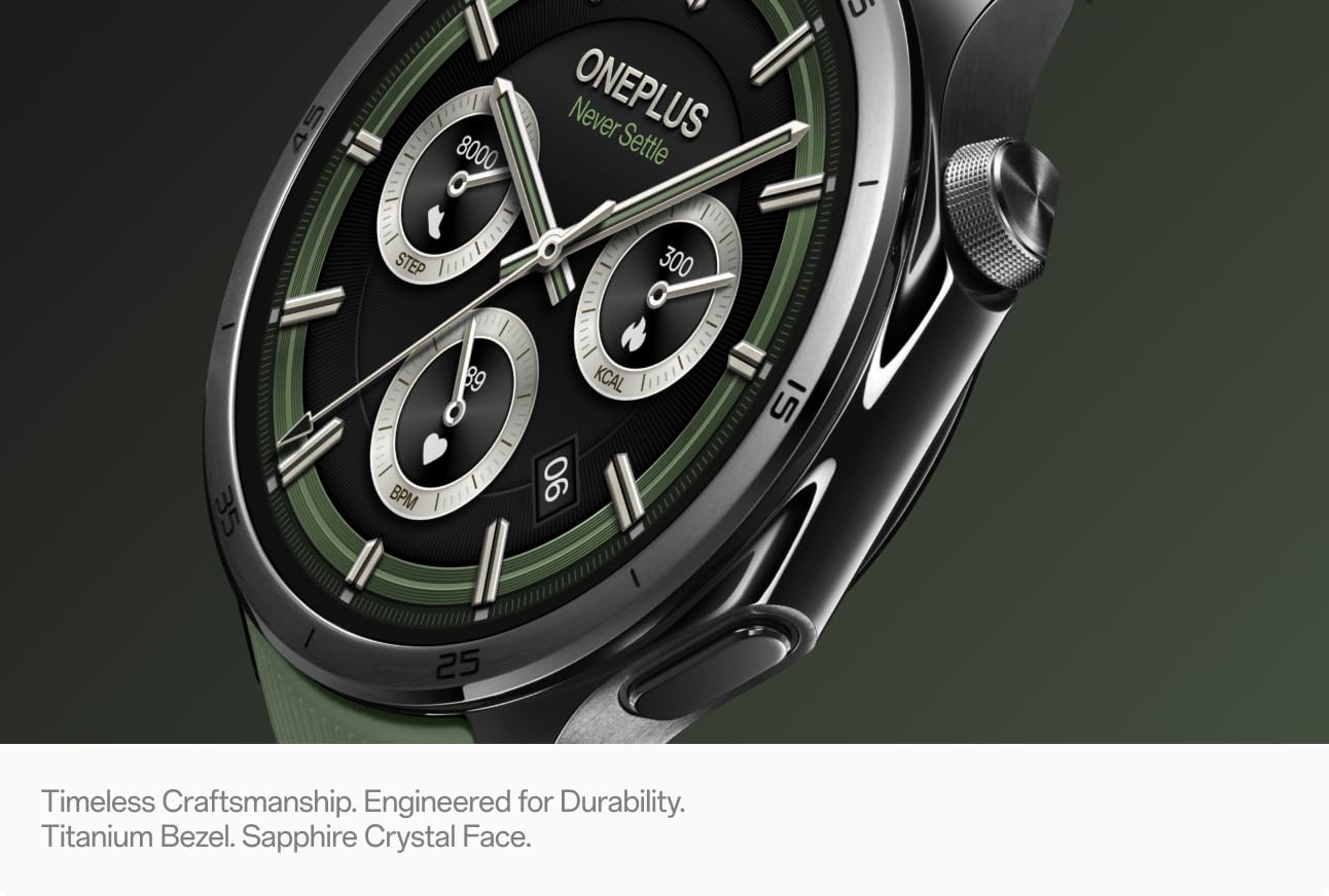 Älykello OnePlus Watch 3, 46mm, Vihreä, Uudelleenpakattu 5491100341